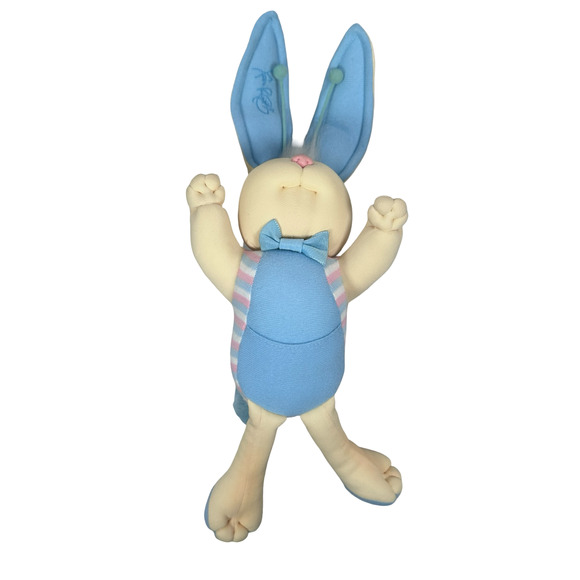 Vintage Cabbage Patch Kids Bunny Bee Plush Toy Blue Pink Xavier Roberts Lot of 2 - Picture 2 of 12
